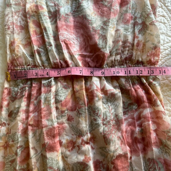 Phase II California. Maxi Halter Style Dress. No Size. Red Multicolor Floral - Picture 10 of 12